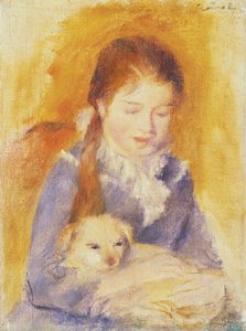 Jong meisje met een hond, ca. 1875